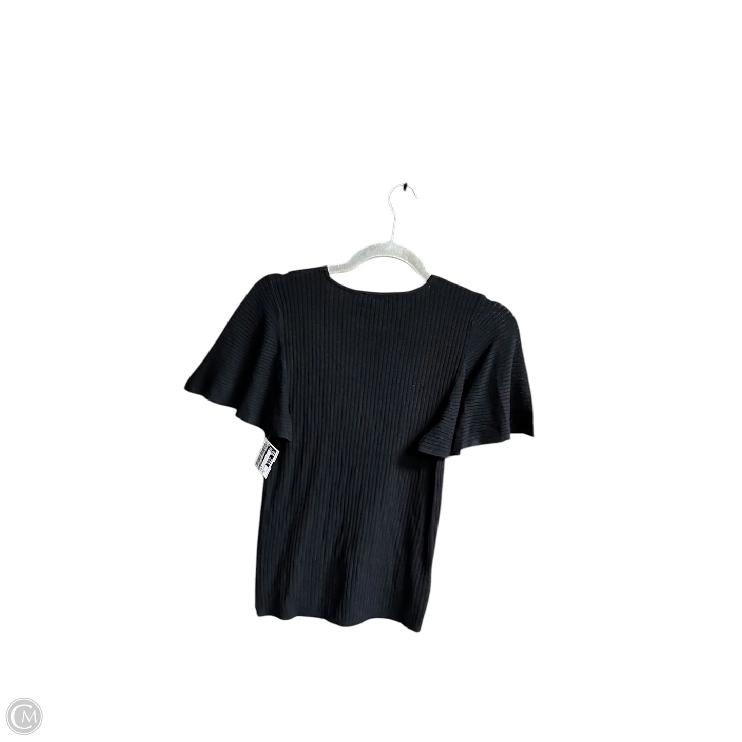 Top Short Sleeve By Ann Taylor In Black, Size: S