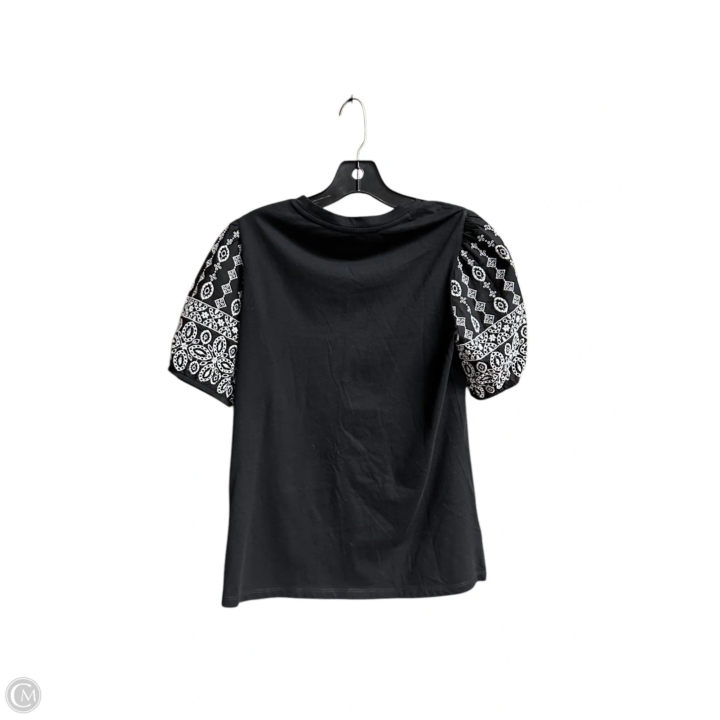 Top Short Sleeve By Ann Taylor In Black, Size: S