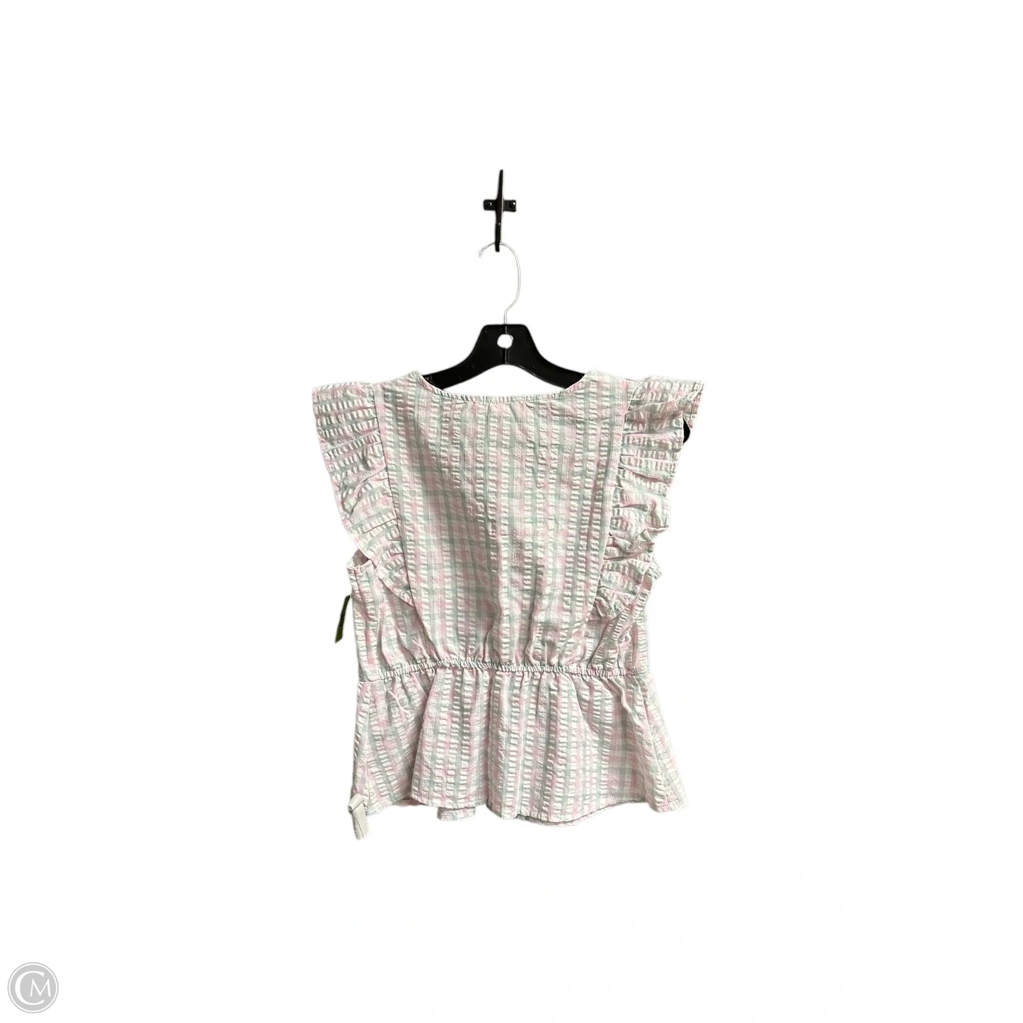 Top Sleeveless By Mine In Checkered Pattern, Size: S