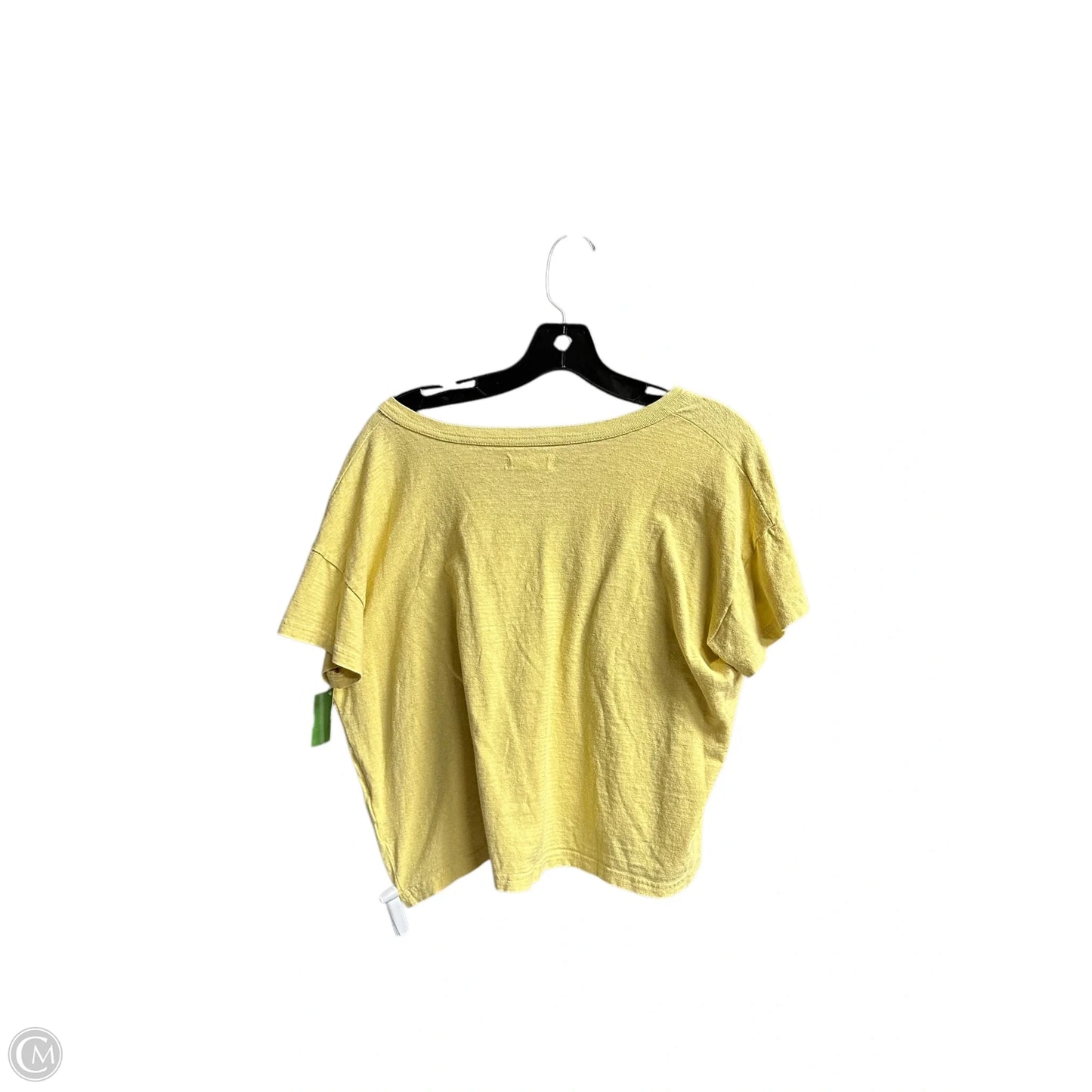 Top Short Sleeve By Madewell In Yellow, Size: M