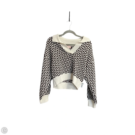 Sweater By Clothes Mentor In Brown & Cream, Size: M