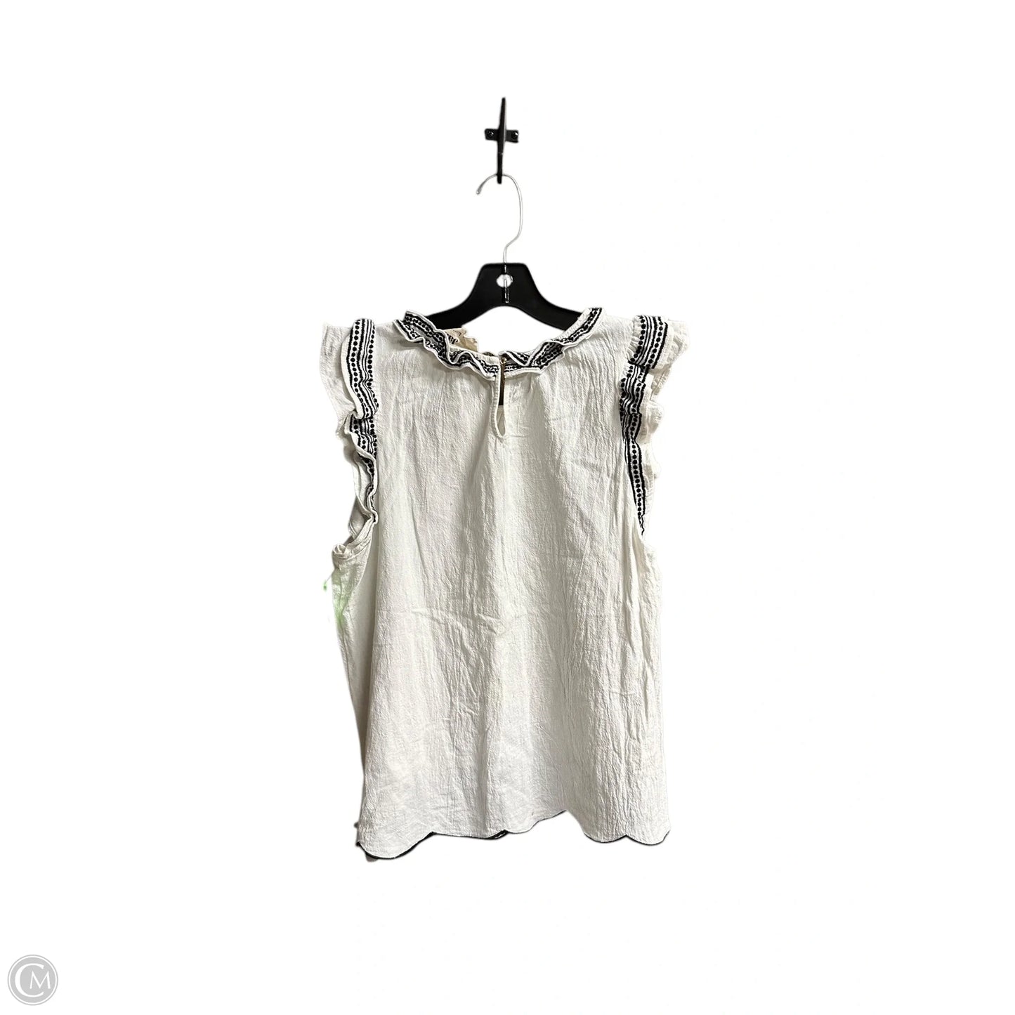 Top Sleeveless By Savanna Jane In White, Size: L