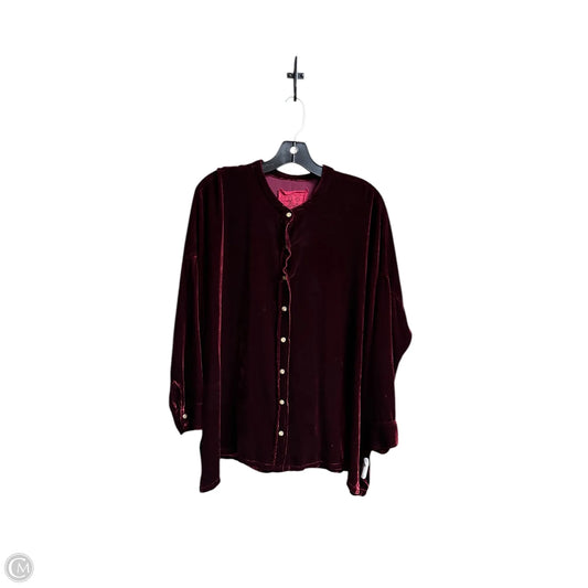 Top Long Sleeve By Johnny Was In Maroon, Size: Xs