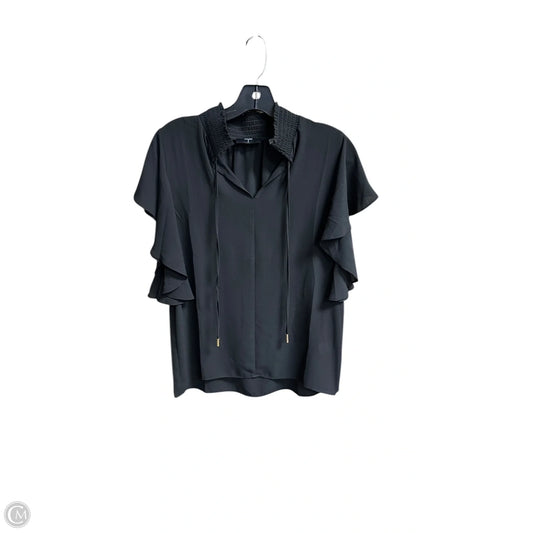 Top Short Sleeve By Tahari By Arthur Levine In Black, Size: S