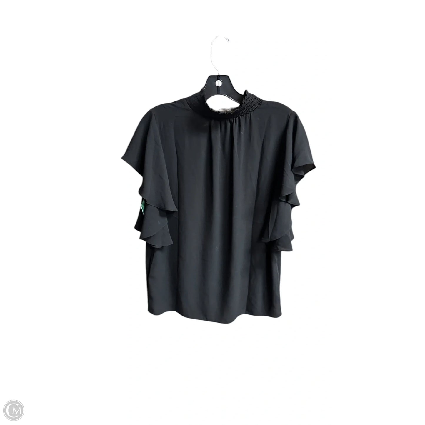 Top Short Sleeve By Tahari By Arthur Levine In Black, Size: S