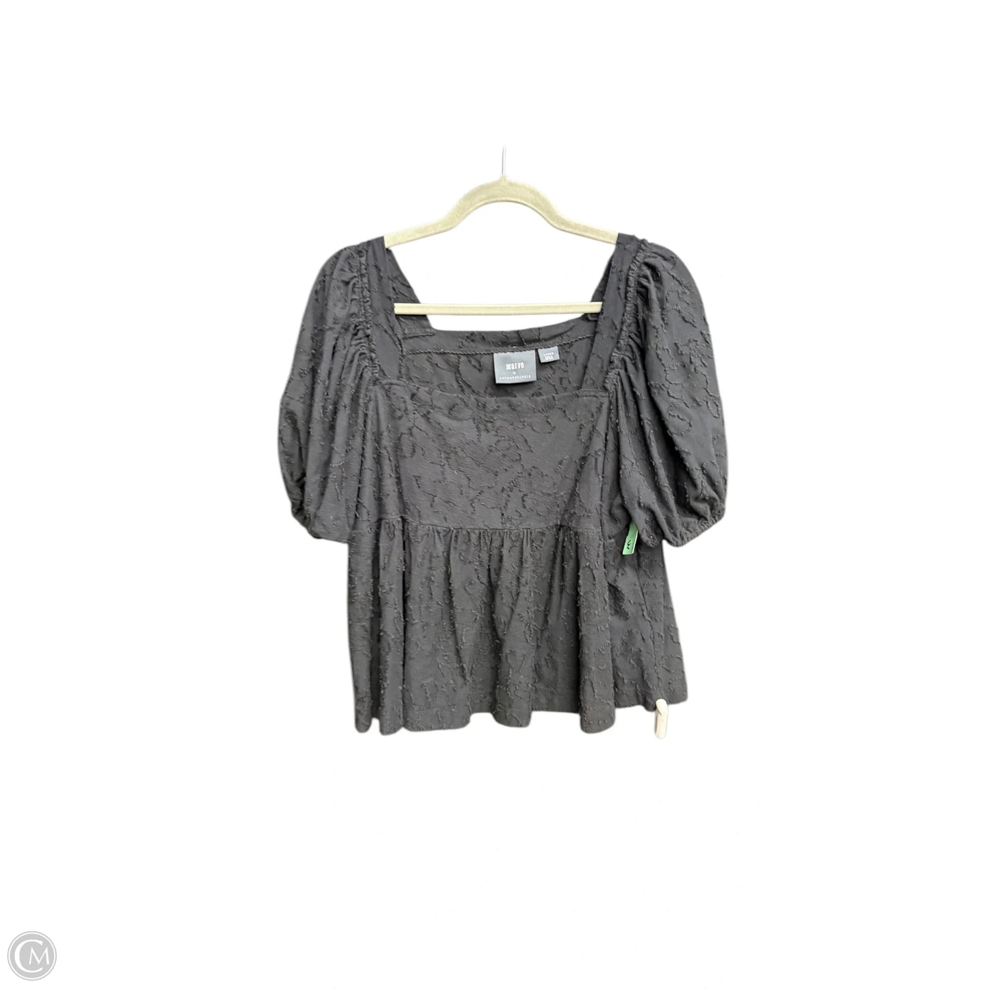 Top Short Sleeve By Maeve In Black, Size: L