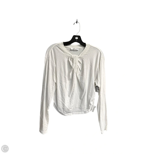 Top Long Sleeve By Frame In White, Size: S