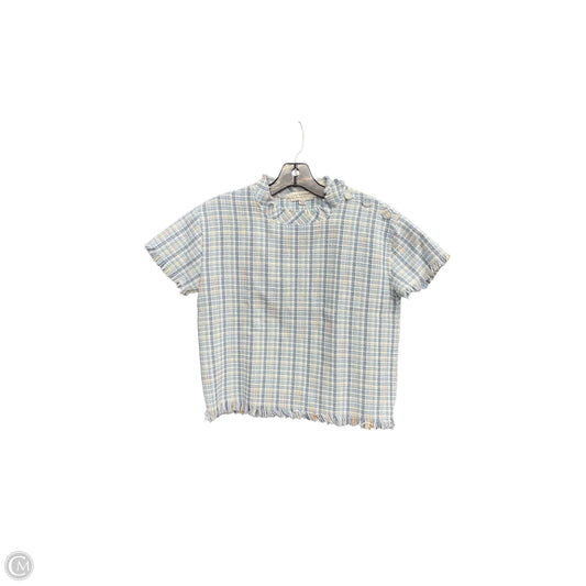 Top Short Sleeve By Lili Sidonio In Checkered Pattern, Size: Xs
