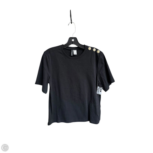 Top Short Sleeve By Divided In Black, Size: S