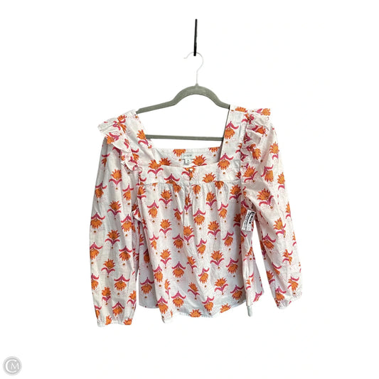 Top Long Sleeve By J. Crew In Floral Print, Size: M