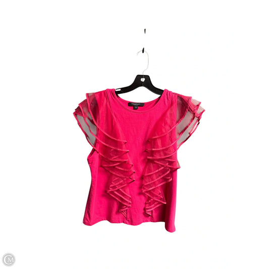 Top Short Sleeve By Marc New York In Pink, Size: L