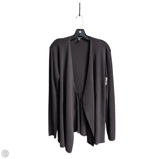 Sweater Cardigan By Eileen Fisher In Brown, Size: M
