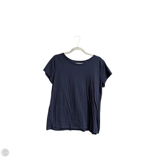 Top Short Sleeve Basic By Loft In Navy, Size: L