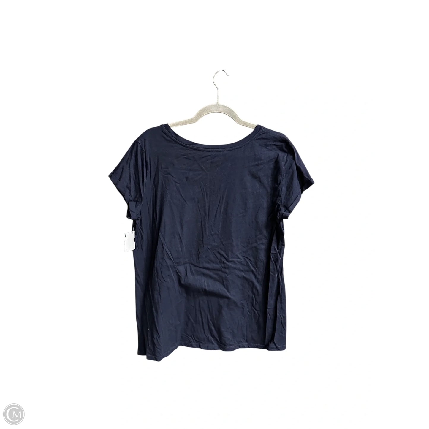 Top Short Sleeve Basic By Loft In Navy, Size: L
