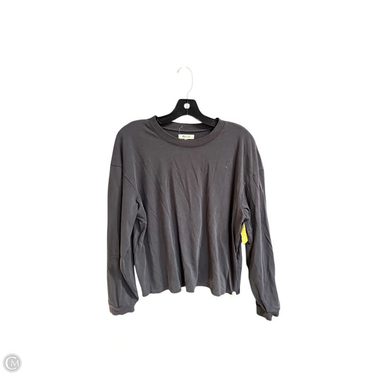 Top Long Sleeve By Madewell In Grey, Size: M