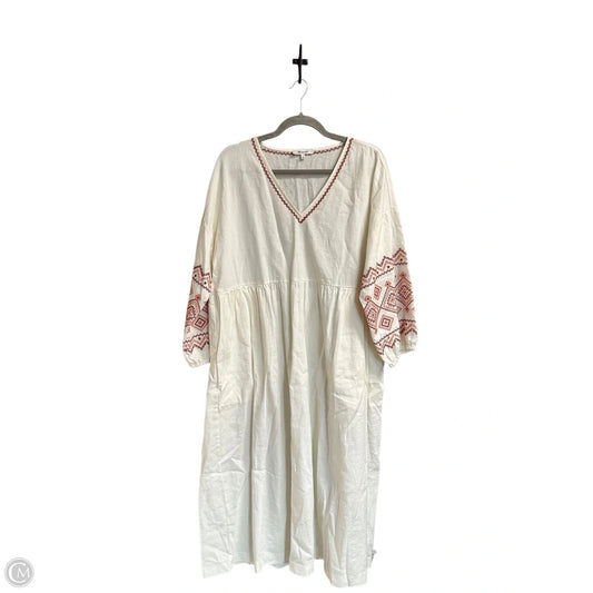 Dress Casual Midi By Madewell In Cream, Size: L