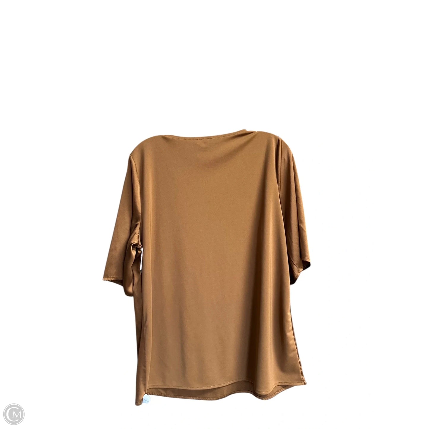 Top Short Sleeve By Ann Taylor In Brown, Size: L