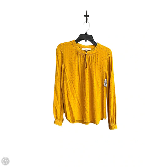 Top Long Sleeve By Loft In Yellow, Size: Xs