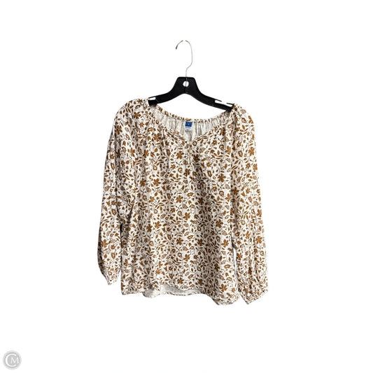 Top Long Sleeve By Old Navy In Floral Print, Size: M