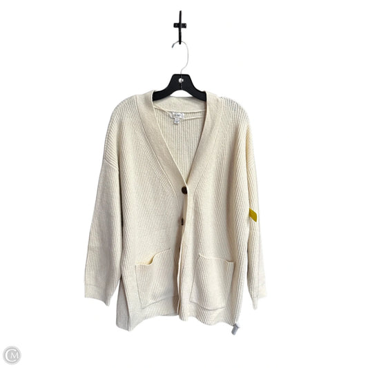 Sweater Cardigan By On 34th In Cream, Size: L