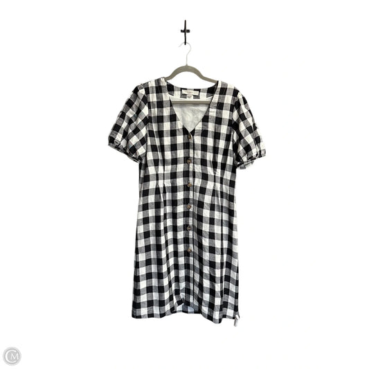 Dress Casual Midi By Loft In Checkered Pattern, Size: M