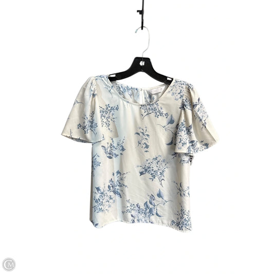 Top Short Sleeve By Lc Lauren Conrad In Floral Print, Size: Mp