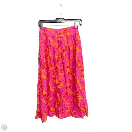 Skirt Midi By Olivaceous In Floral Print, Size: 6