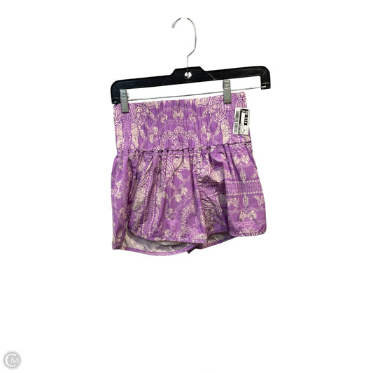 Athletic Shorts By Free People In Purple & White, Size: Xs