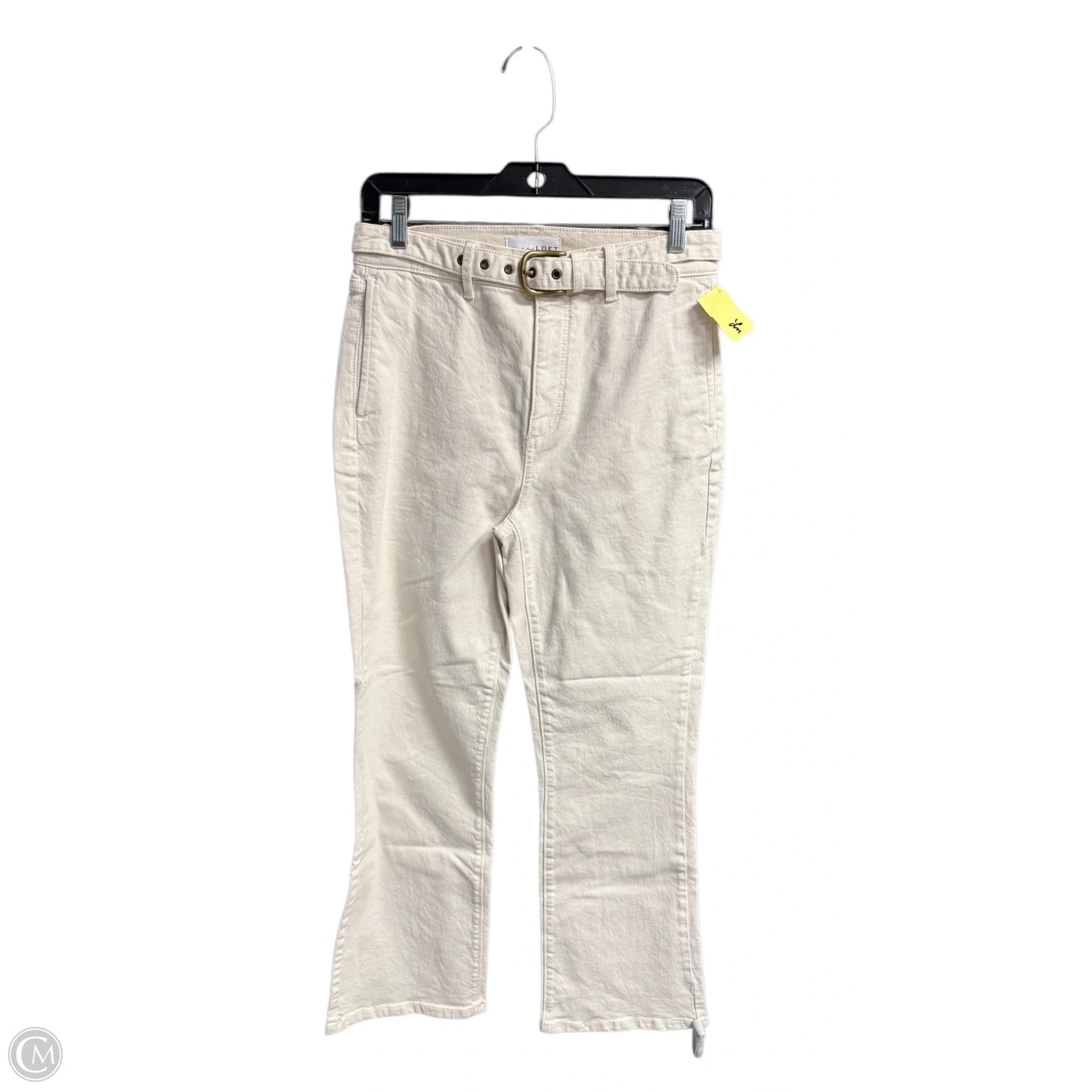 Jeans Straight By Loft In Cream, Size: 2