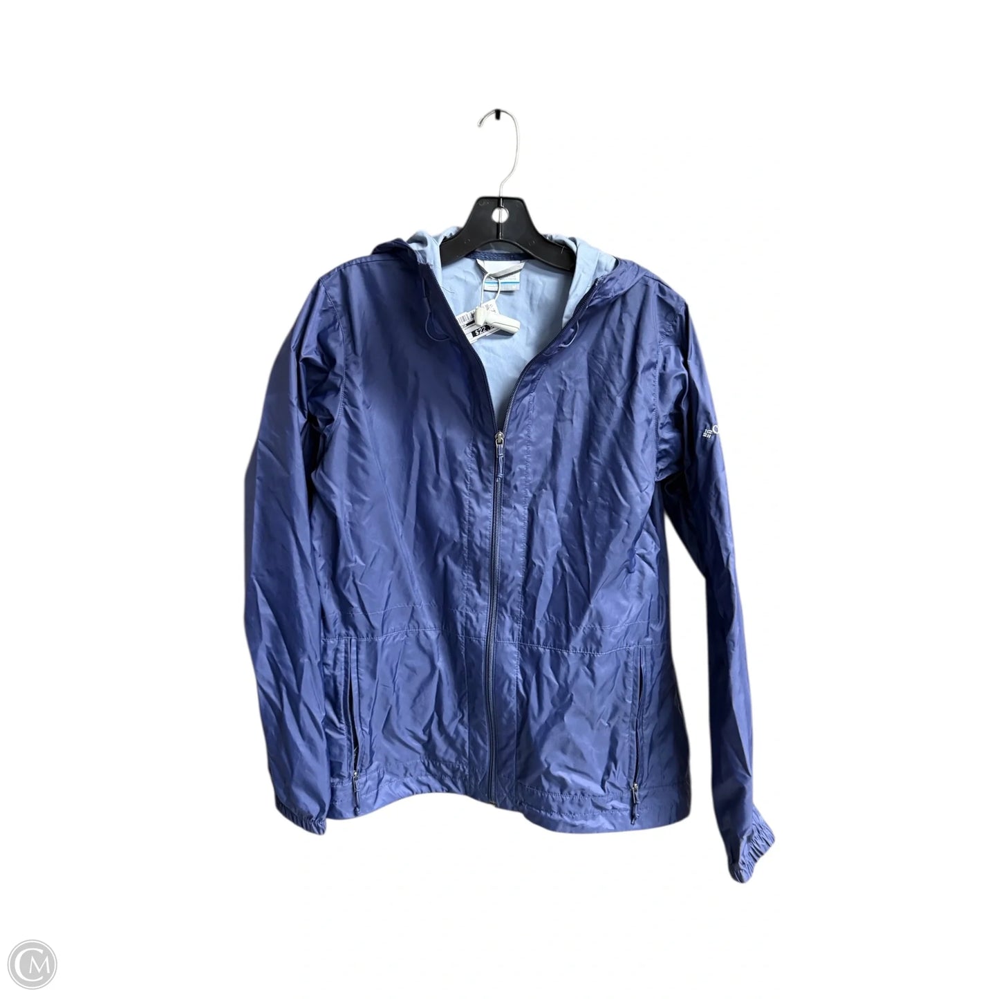 Jacket Windbreaker By Columbia In Blue, Size: M