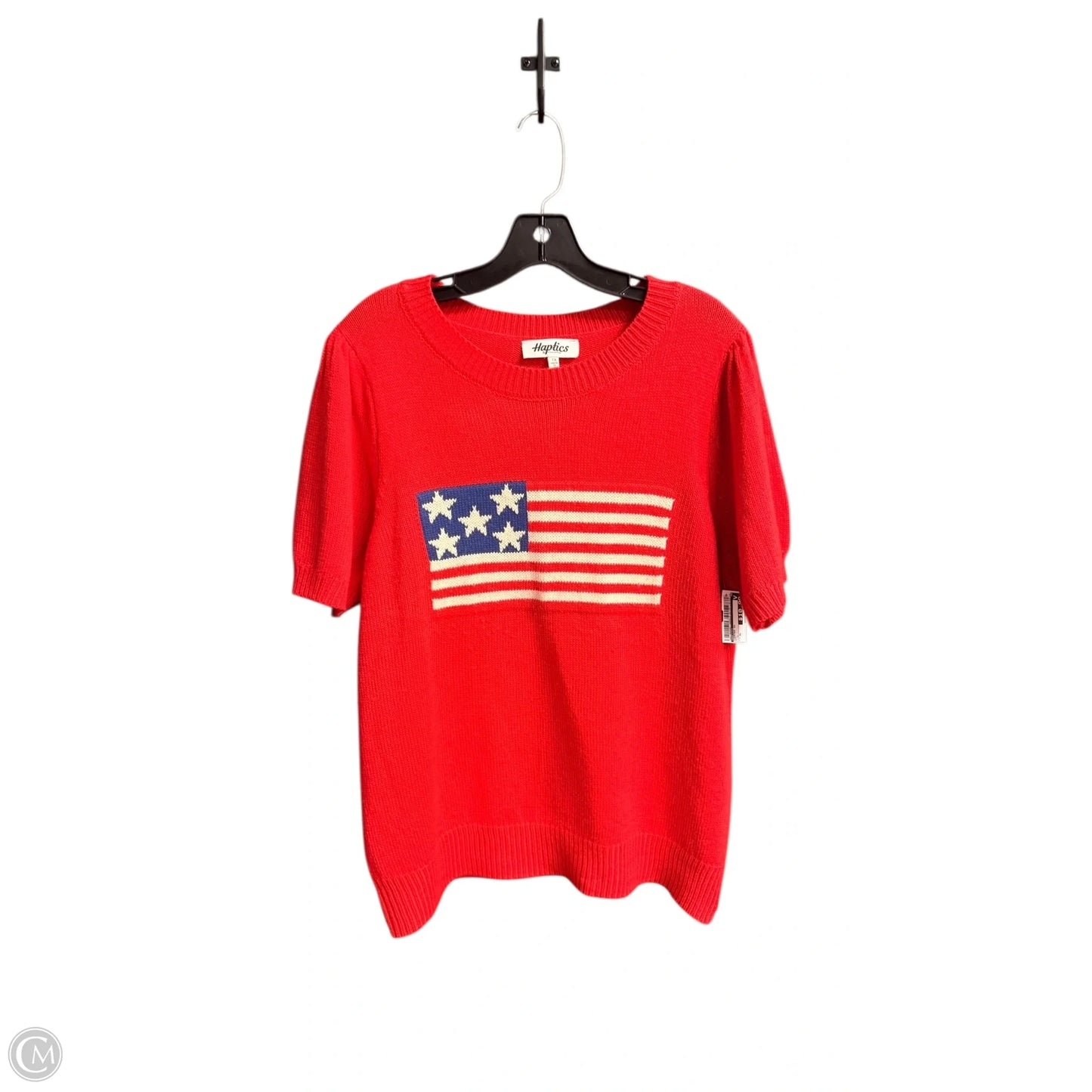 Sweater Short Sleeve By Haptics In Red, Size: Xl