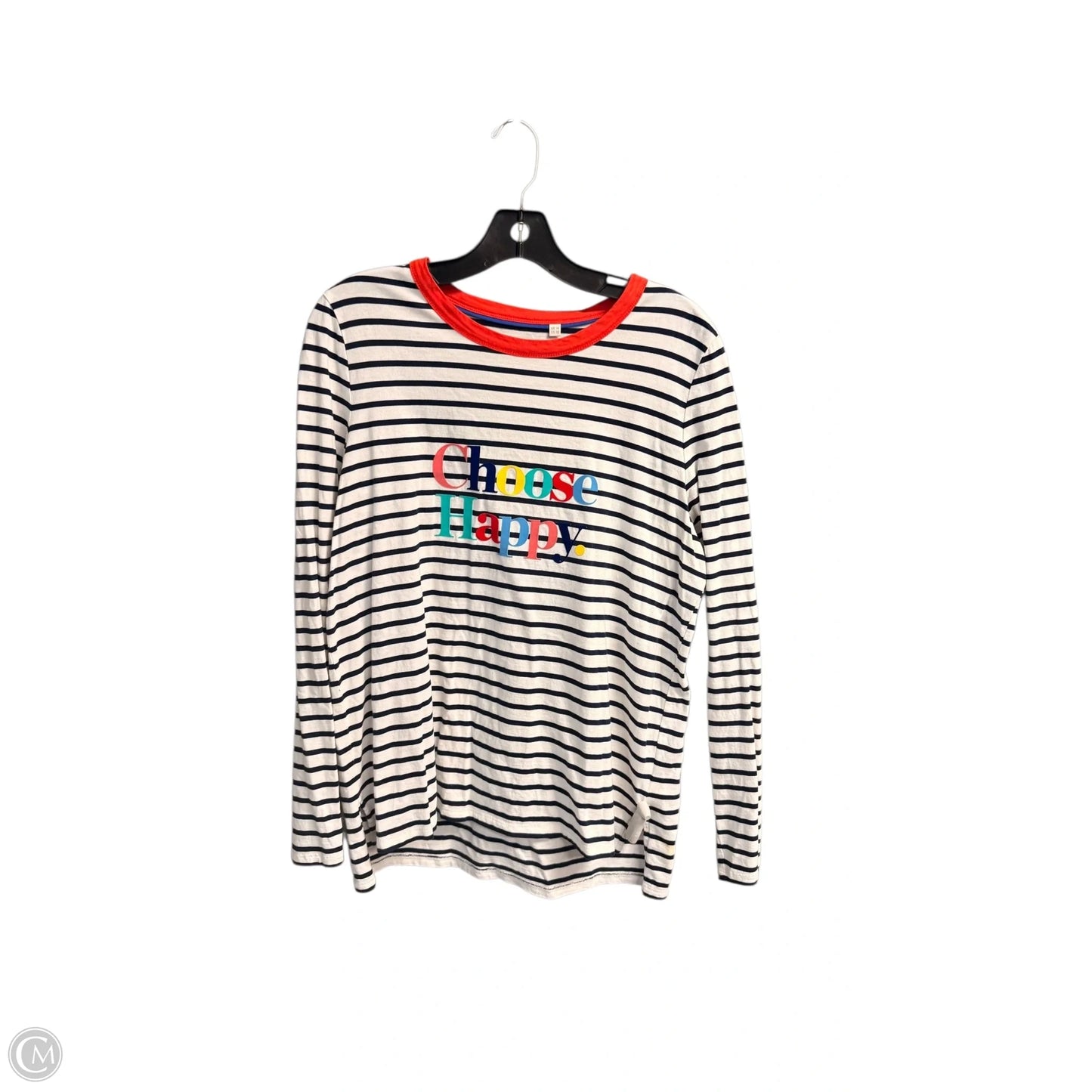 Top Long Sleeve By Boden In Striped Pattern, Size: M