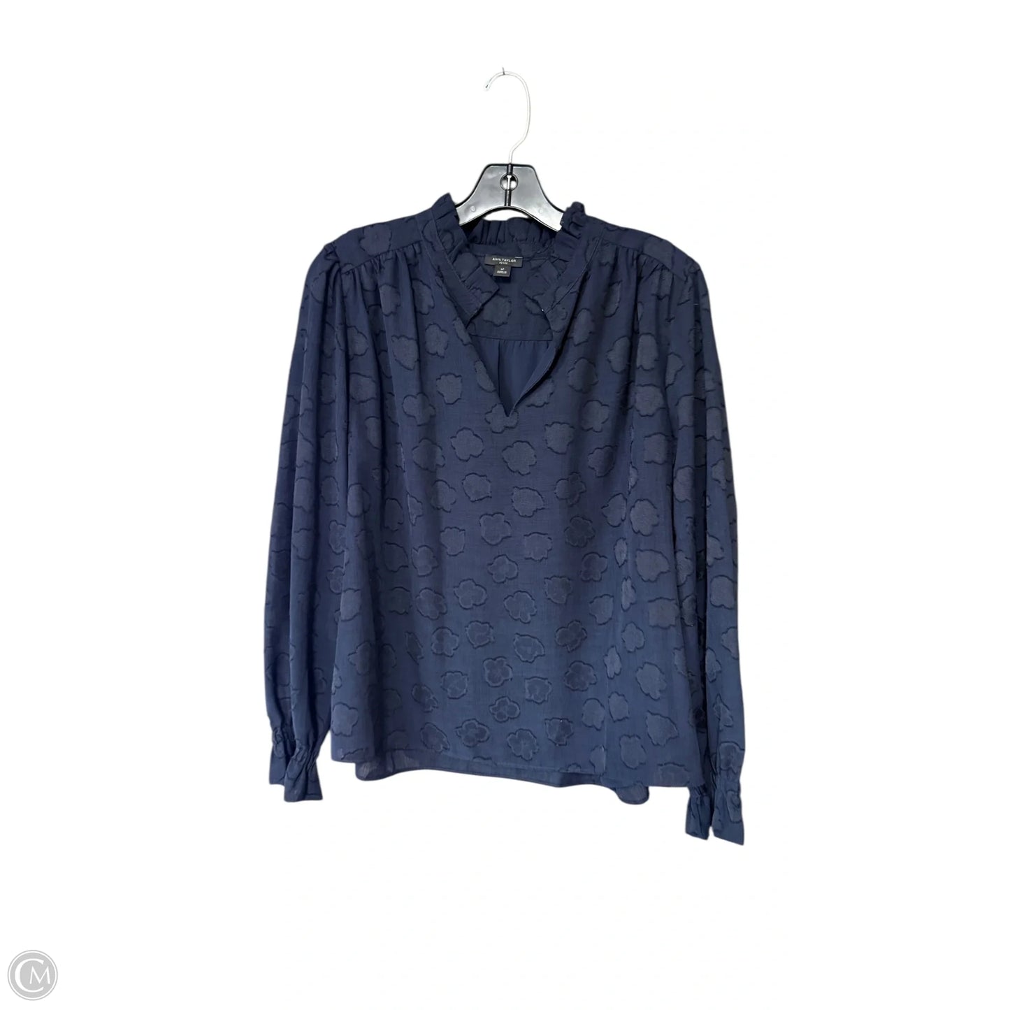 Top Long Sleeve By Ann Taylor In Navy, Size: Lp