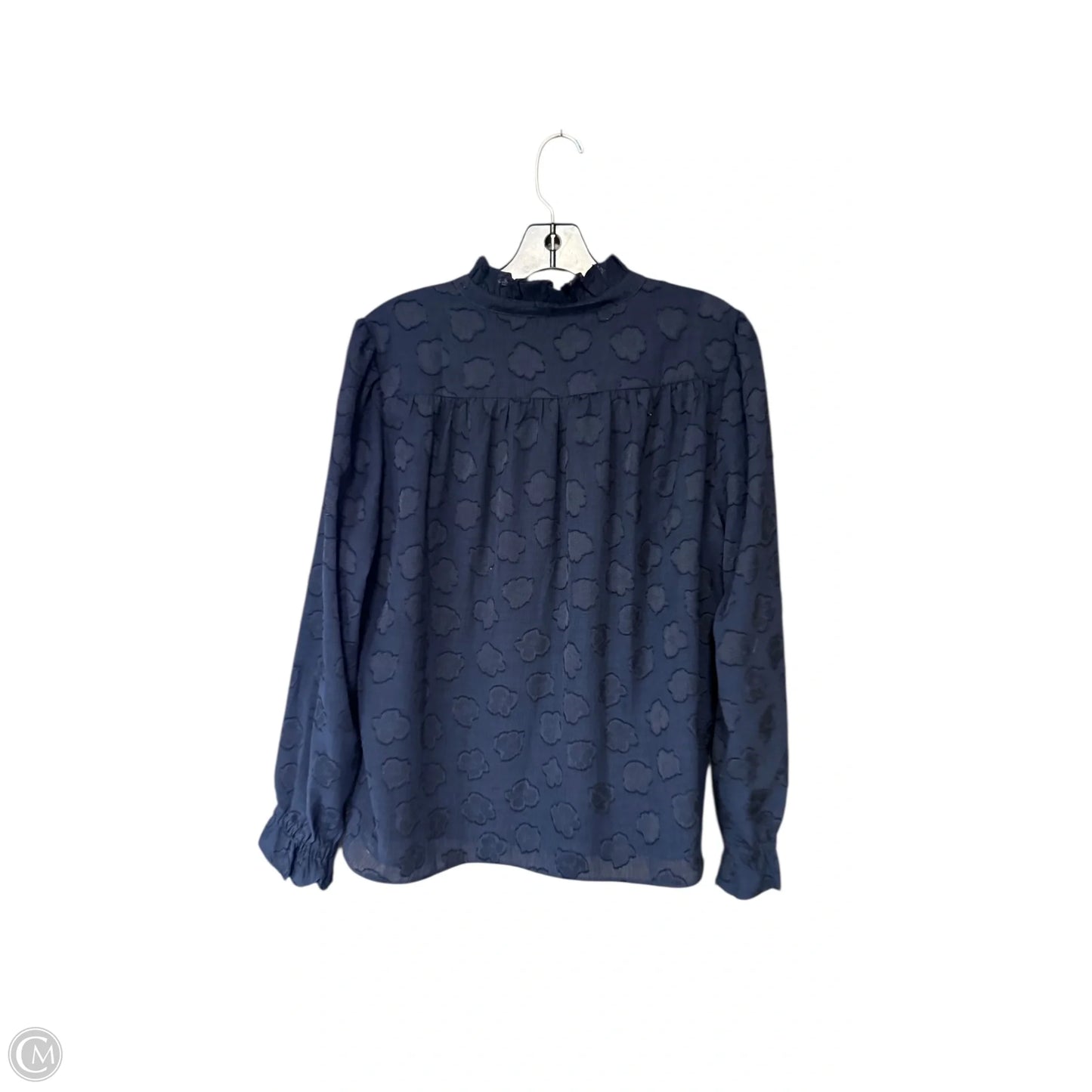 Top Long Sleeve By Ann Taylor In Navy, Size: Lp