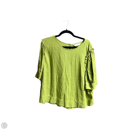 Top Short Sleeve By Lc Lauren Conrad In Green, Size: 2x
