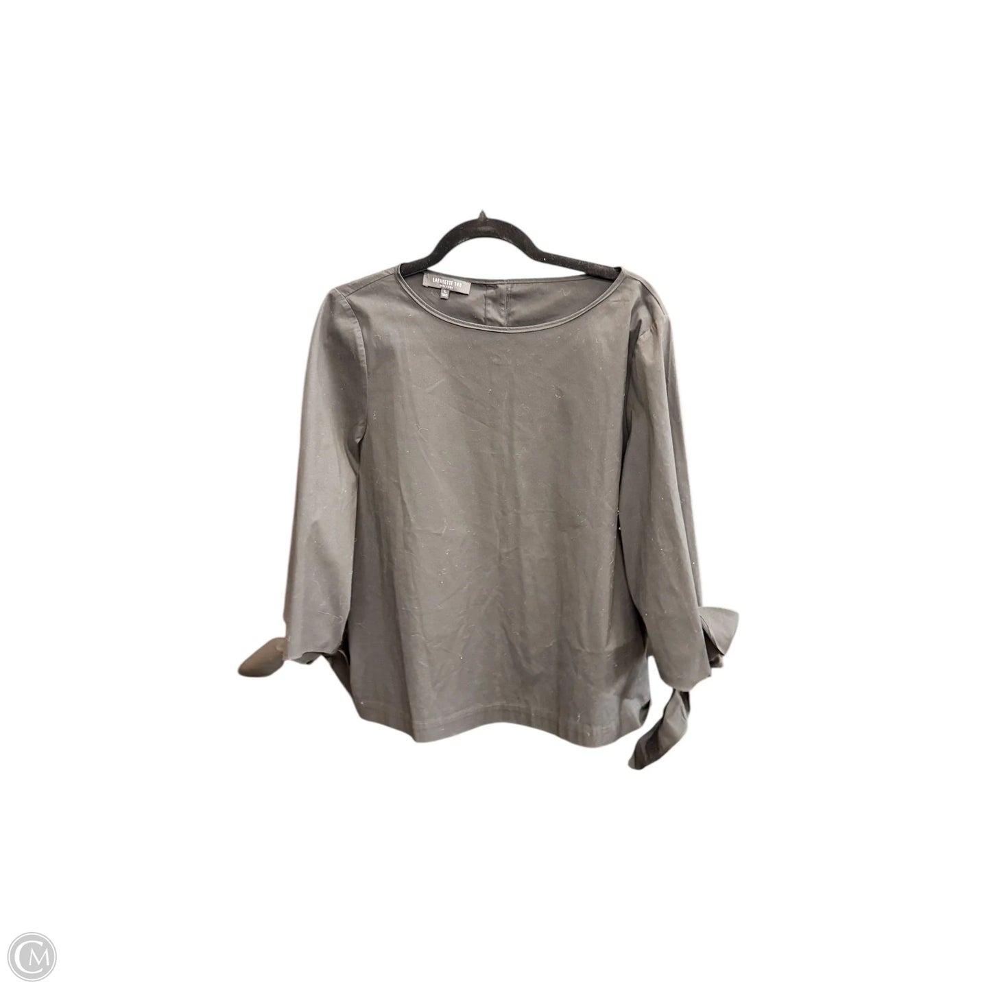 Top Long Sleeve Designer By Lafayette 148 In Black, Size: L