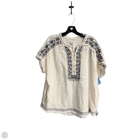 Top Short Sleeve By Johnny Was In Cream, Size: Xs