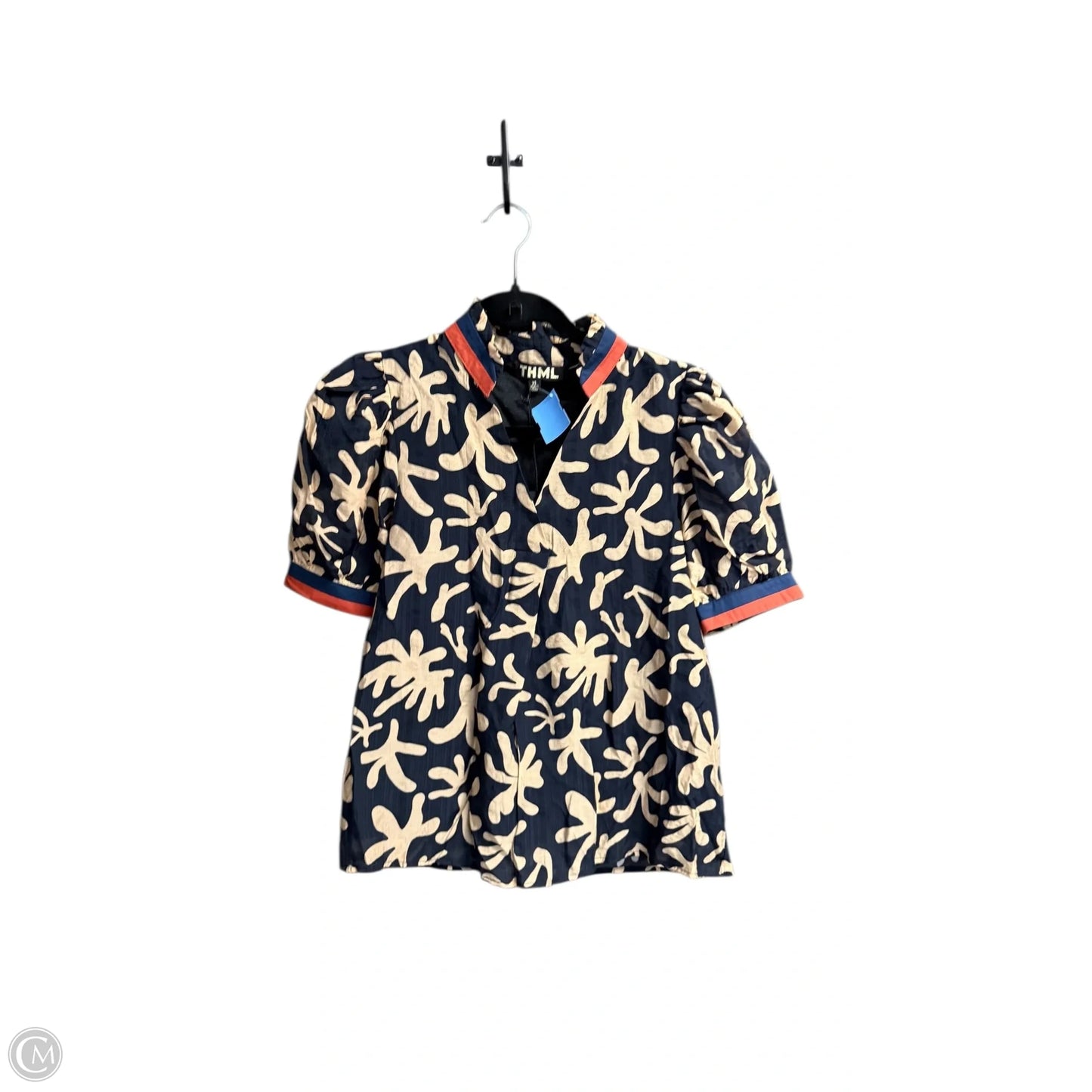 Top Short Sleeve By Thml In Multi-colored, Size: Xs