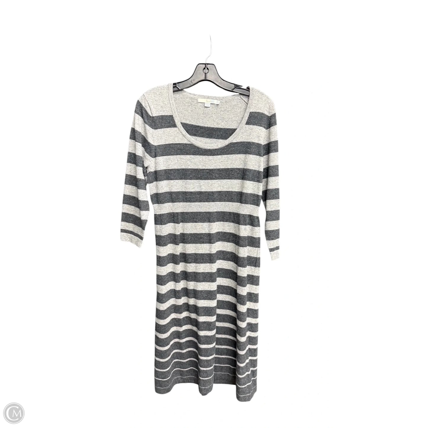 Dress Casual Midi By Boden In Grey, Size: Large