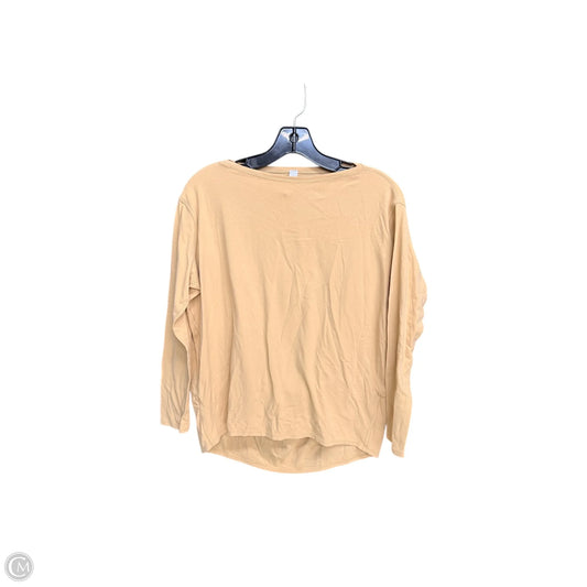 Athletic Top Long Sleeve Crewneck By Lululemon In Tan, Size: Xs