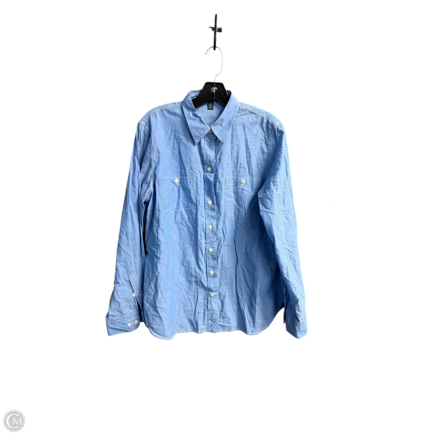 Top Long Sleeve By Ralph Lauren In Blue, Size: L
