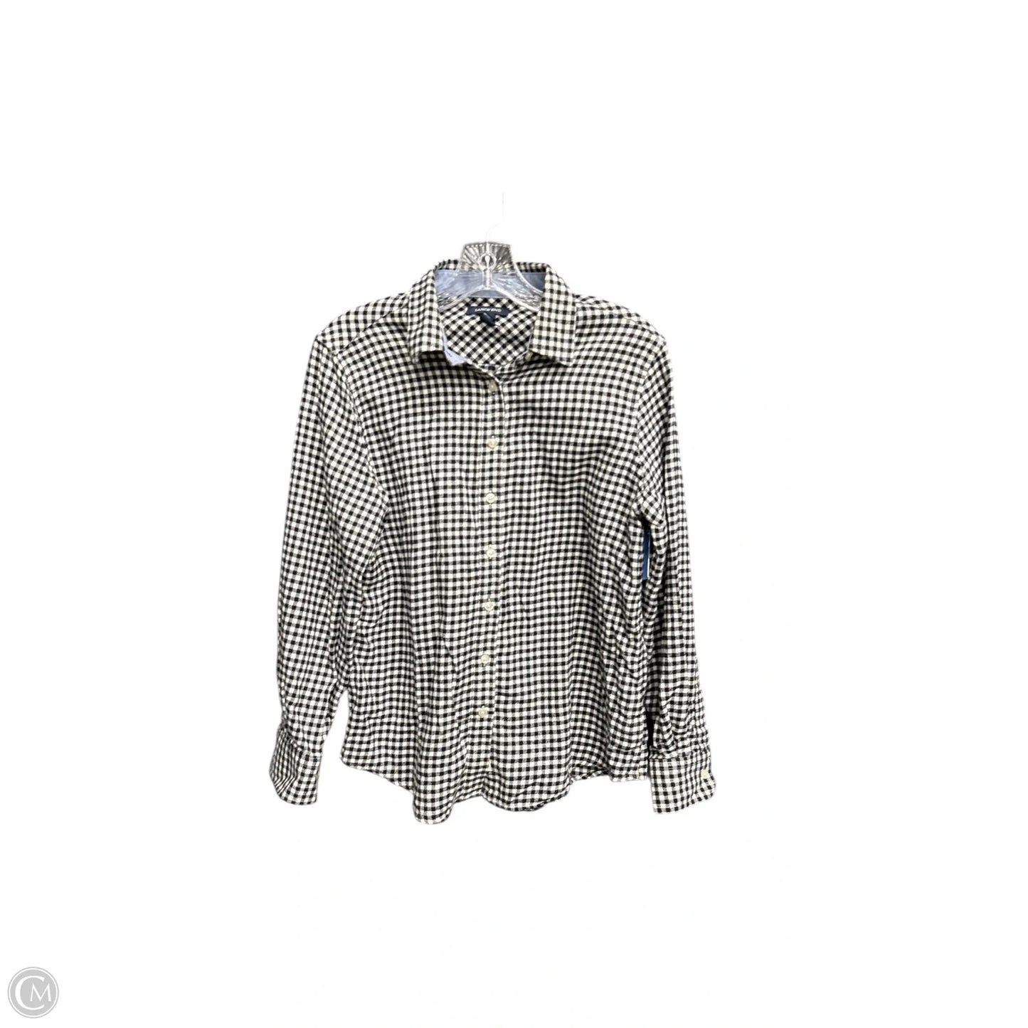 Top Long Sleeve By Lands End In Checkered Pattern, Size: S