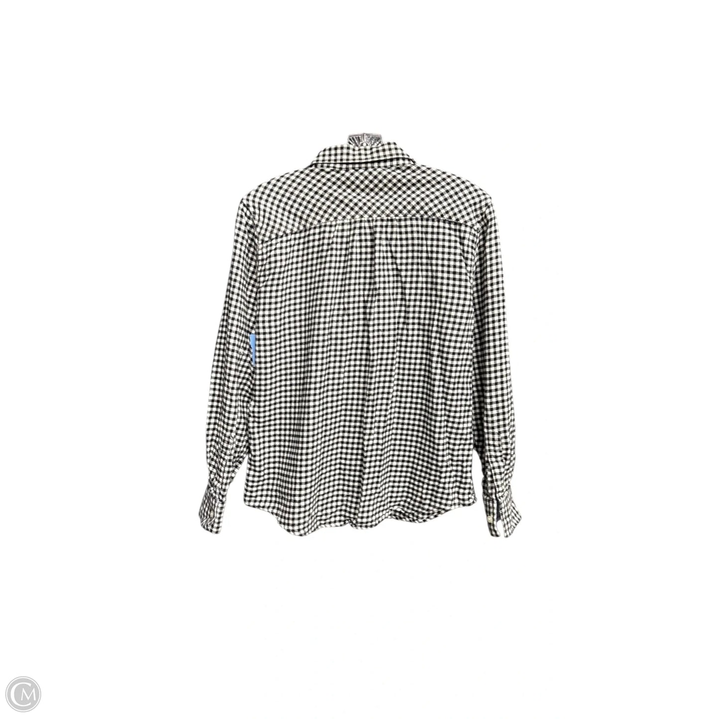 Top Long Sleeve By Lands End In Checkered Pattern, Size: S