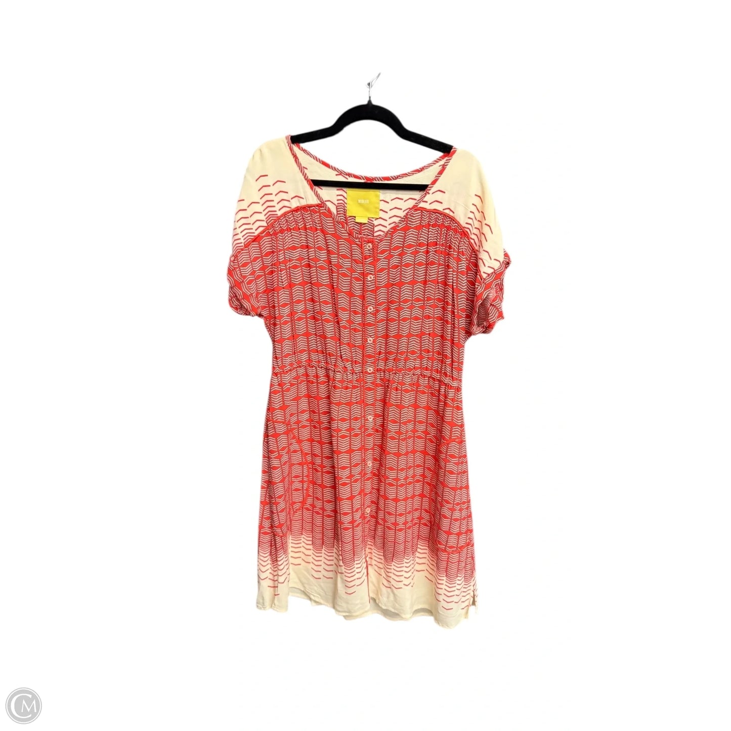 Dress Casual Short By Maeve In Cream & Pink, Size: L