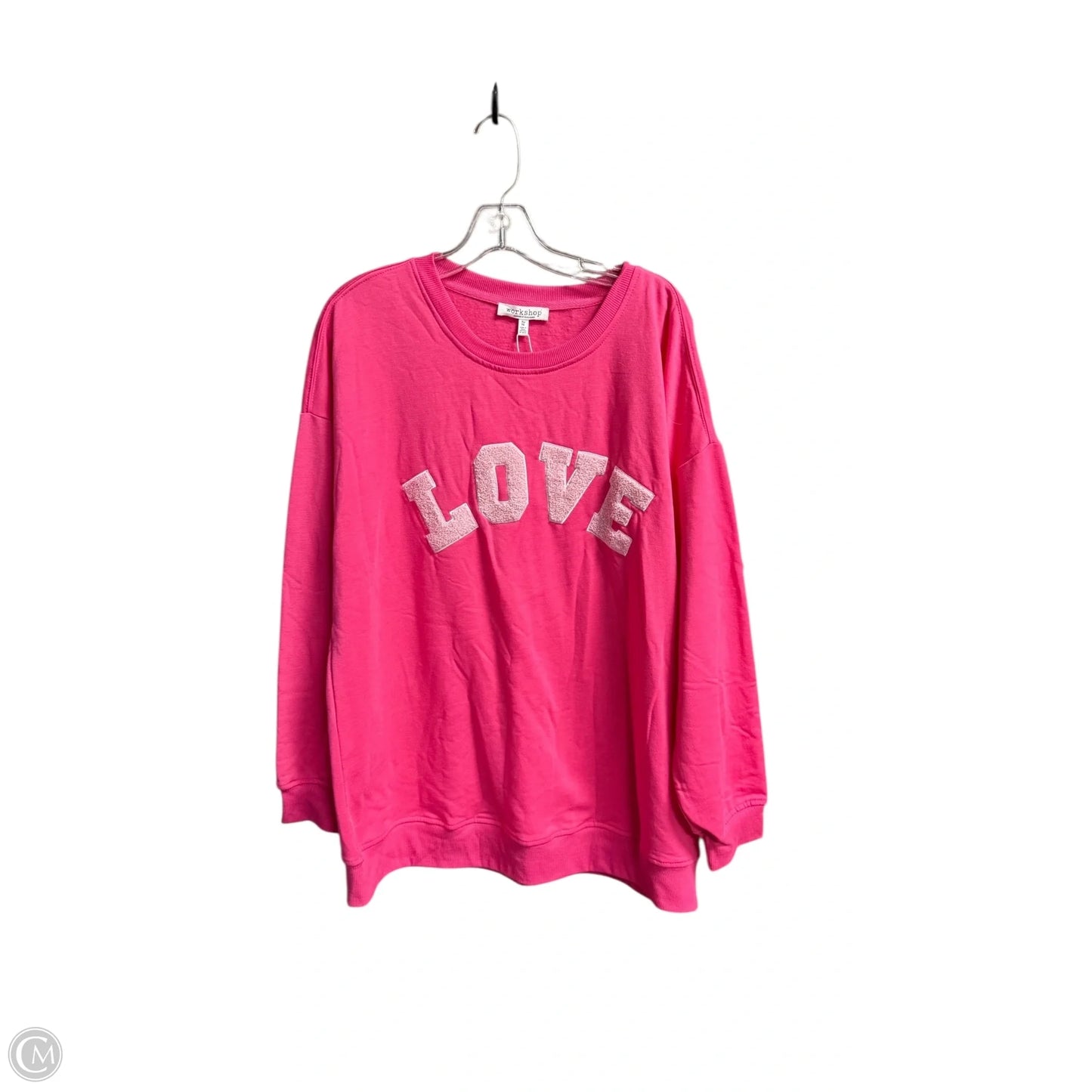 Sweatshirt Crewneck By Workshop In Pink, Size: Xl