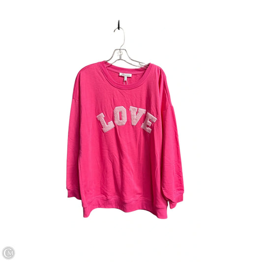 Sweatshirt Crewneck By Workshop In Pink, Size: Xl
