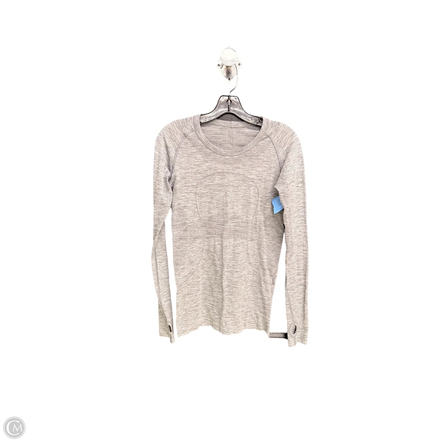 Athletic Top Long Sleeve Crewneck By Lululemon In Grey, Size: M