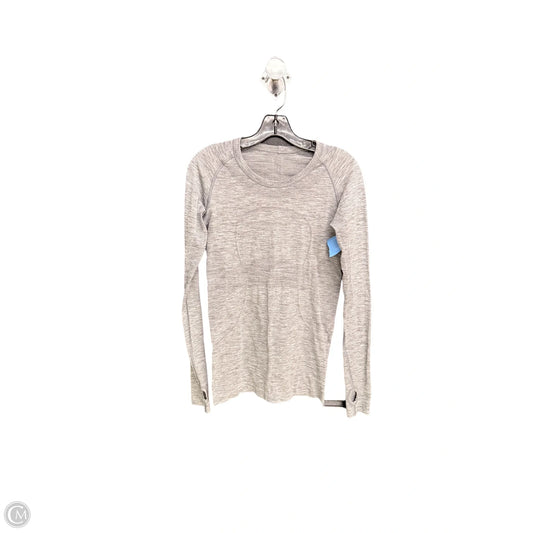 Athletic Top Long Sleeve Crewneck By Lululemon In Grey, Size: M