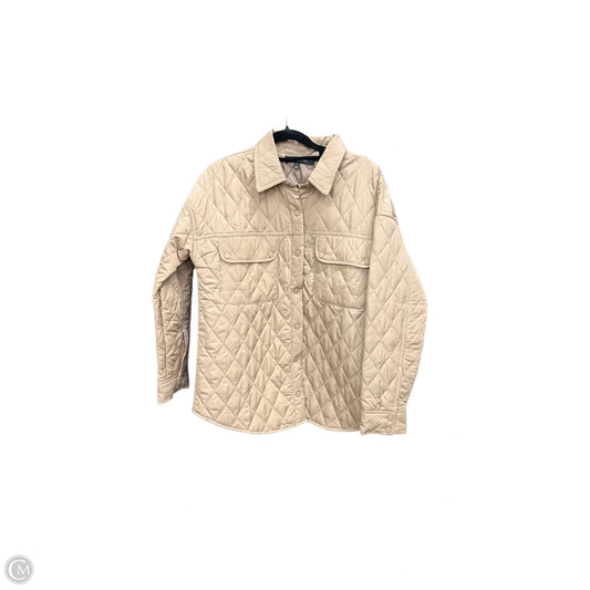 Jacket Puffer & Quilted By Blu Pepper In Brown, Size: S