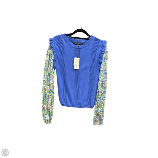 Top Long Sleeve By Current Air In Blue & Green, Size: Xs